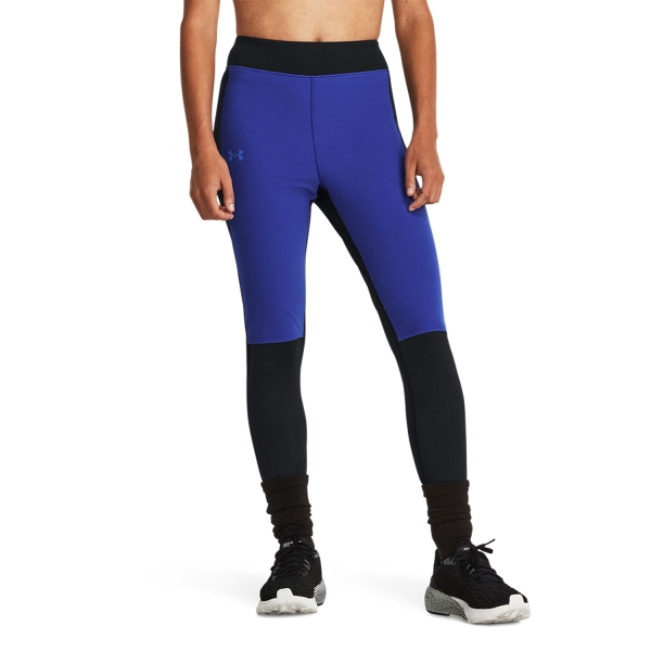 Women's Running Tights Under Armour Under Armour Qualifier Cold Tights  Black/Team Royal/Reflective  Black/Team Royal/Reflective 