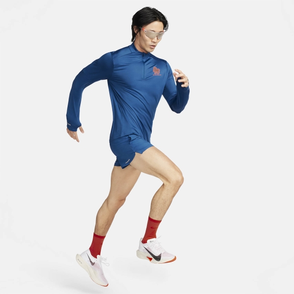 Nike Dri-FIT Element Energy BRS Camisa - Court Blue/Safety Orange