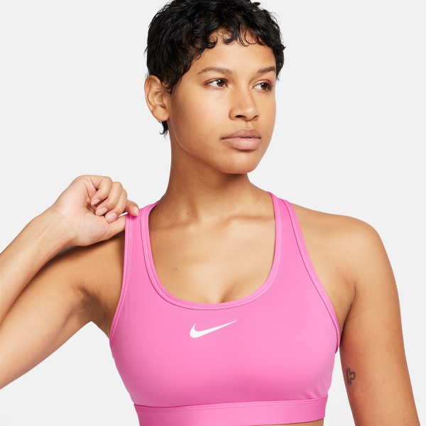 Nike Swoosh Dri-FIT Women's Sports Bra - Playful Pink/White
