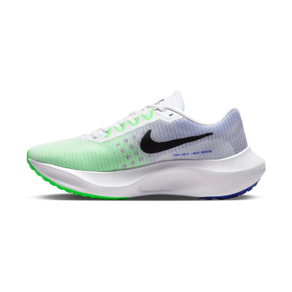 Nike Zoom Fly 5 Men's Running Shoes - White/Black/Green Strike
