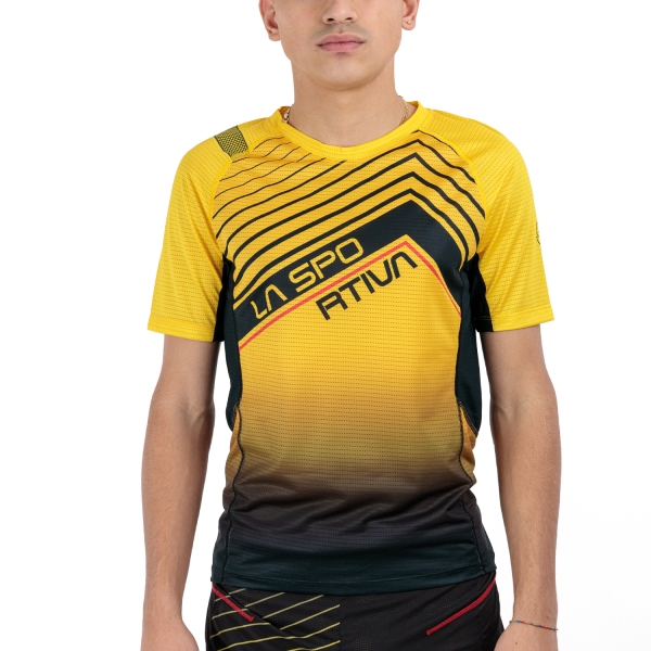 Men's Running T-Shirt La Sportiva Wave TShirt  Yellow/Black P85100999