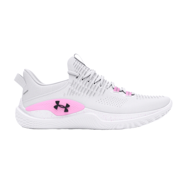 Scarpe Fitness e Training Donna Under Armour Flow Dynamic  White/Stellar Pink/Black 30271760103