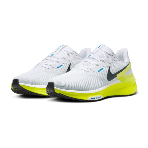 Nike Air Zoom Structure 25 - White/Black/Cyber/Photo Blue