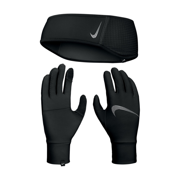 Guantes Running Nike Essential Banda y Guantes  Black/Silver N.100.0598.082