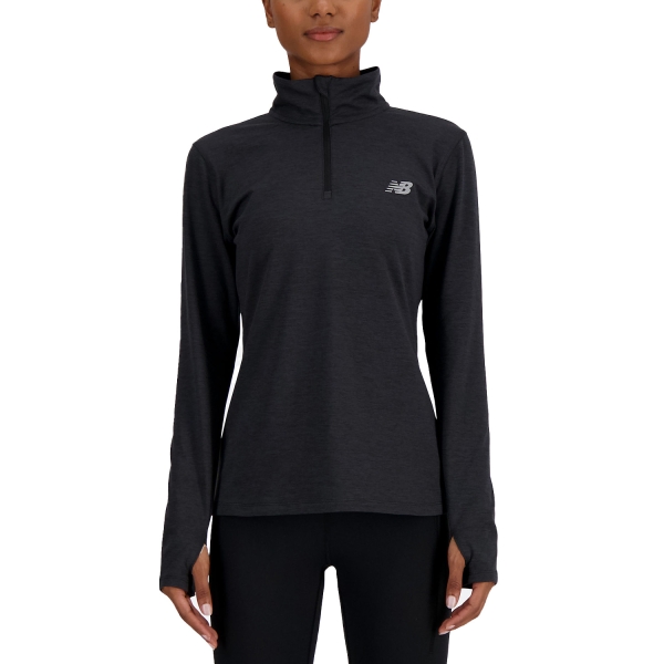 Maglia Running Donna New Balance Space Dye Maglia  Black Heather WT41150BKH