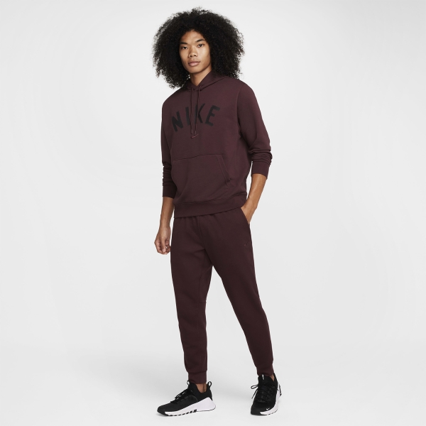 Nike Swoosh Logo Hoodie - Burgundy Crush/Black