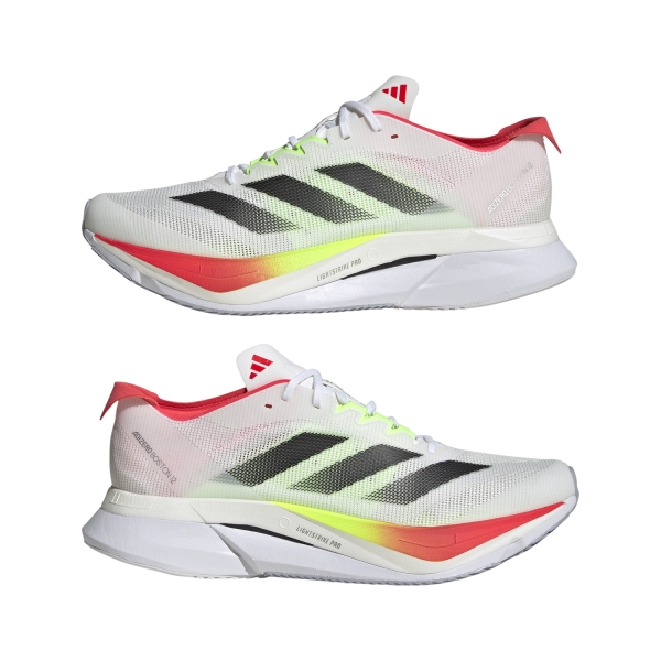 adidas adizero Boston 12 - FTWR White/Core Black/Lucid Red