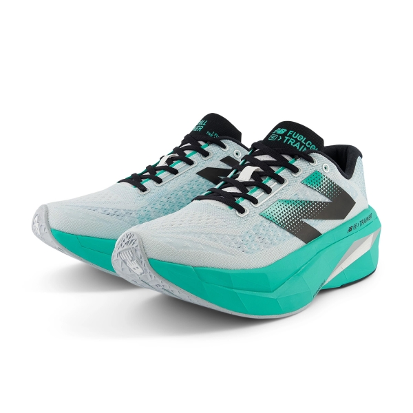 New Balance FuelCell SuperComp Trainer v3 - White/Cyber Jade