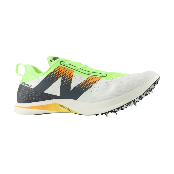 Zapatillas Competición Hombre New Balance Fuelcell Supercomp MDX v3  White/Bleached Lime Glo/Hot Mango UMDELRSF