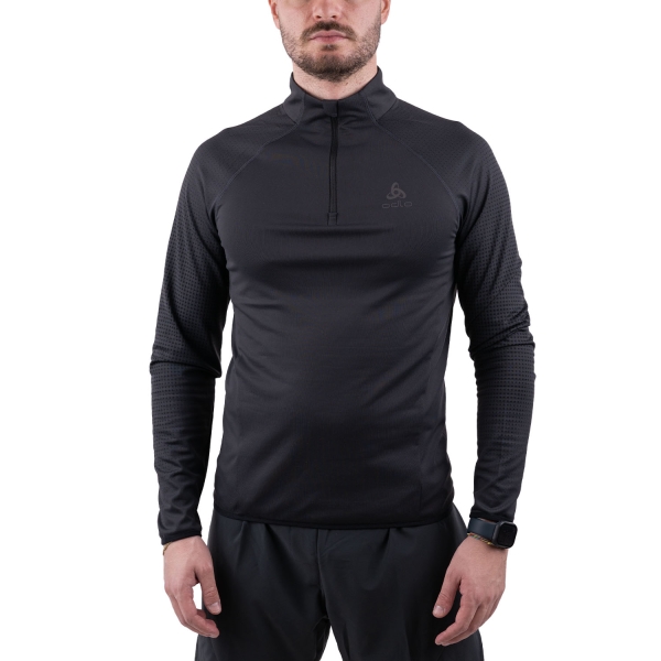 Men's Running Shirt Odlo Odlo Zeroweight Warm Shirt  Black  Black 