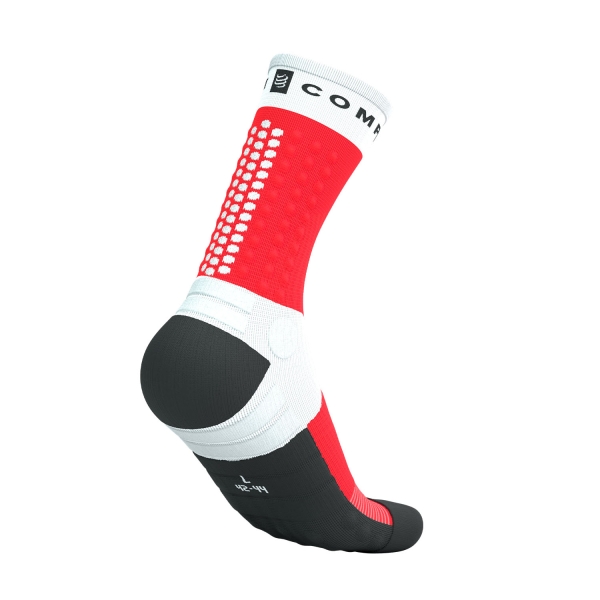 Compressport Ultra Trail V2.0 Socks - White/Fluo Red